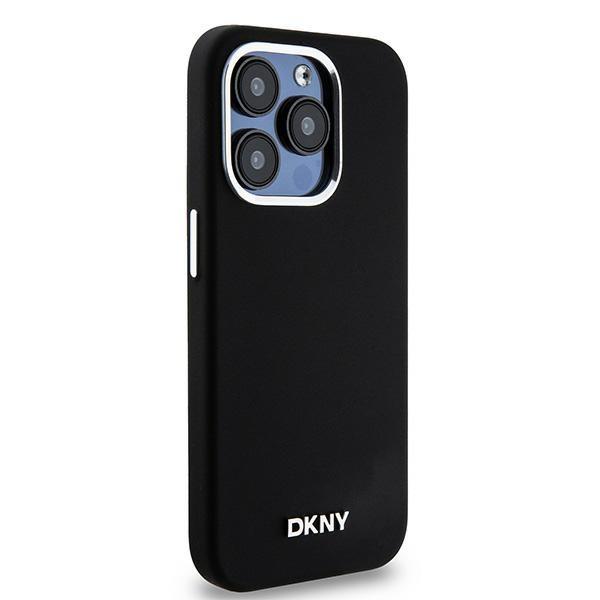 DKNY DKHMP15LSMCHLK iPhone 15 Pro 6.1"black/black hardcase Liquid Silicone Small Metal Logo MagSafe