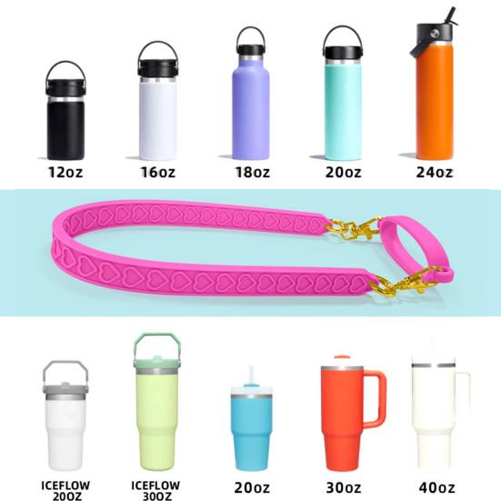 Ручка для бутылки с водой Силиконовый ремешок для ручки бутылки с водой для бутылок емкостью 12–40 унций Регулируемая чашка для воды Аксессуары для прогулок Туризм Путешествия
