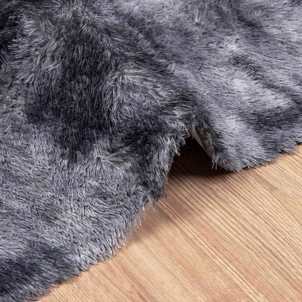 Shaggy Rug High Pile NAVARRA Dark Grey 120 x 170 cm Polyester