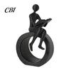Unique Reading Companion Figurine 3D Printed Figurine, Abstract Reader Statue for Home Nordic Style Literary Desktop Ornament Decor, Modern Minimalist