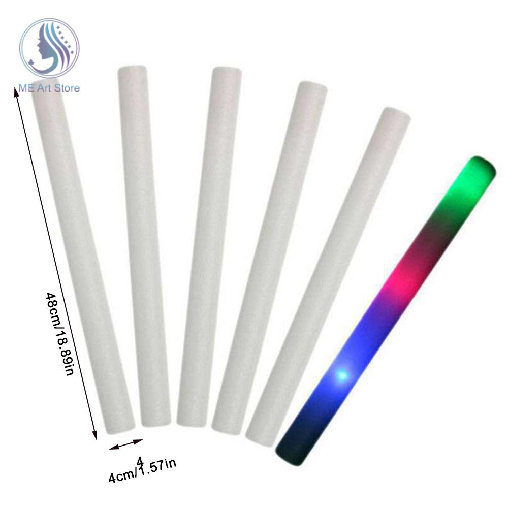 5 шт./лот светящиеся палочки оптом красочные светодиодные пенопластовые палочки светящиеся палочки Cheer Tube RGB светодиодные светящиеся в темноте лампы для свадьбы рождественской вечеринки