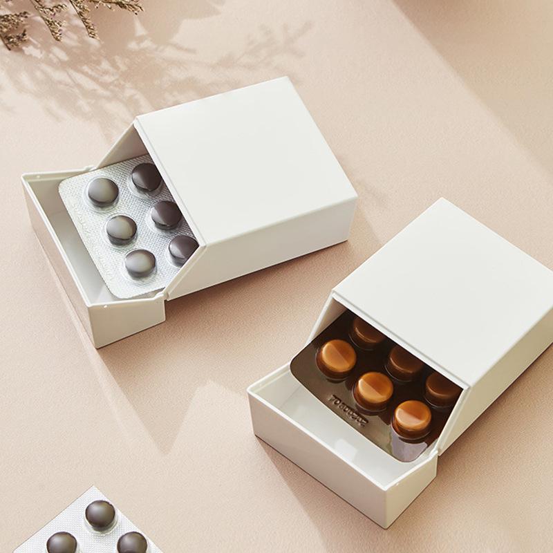 Откидная крышка настольный ящик для хранения Белый Мини Idol фотокарточка оранжерейный Маленький канцелярский контейнер для таблеток Rawer сортировочный органайзер