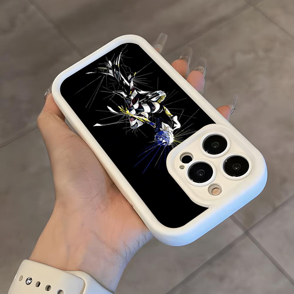 Аниме L-Земля блестящих Чехол для телефона Для iPhone 17 Air 16 E 15 14 Plus 13 12 11 Pro Max Белый Небесный Глаз Ступенчатый Защитный Чехол