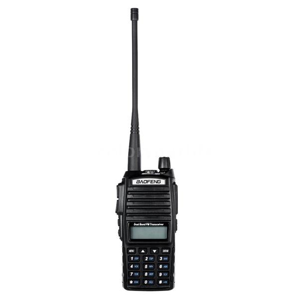 1PC Baofeng UV-82 Handheld Transceiver Interphone with LCD FM Radio Receiver 128 Channels CB Radio Dual Battery Save LED Flashlight Walkie Talkie