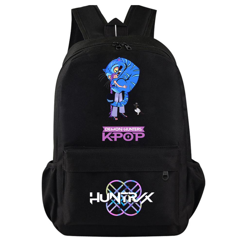 Anime Cartoon K-Pop Demon Hunters Printed Backpack for Teenager Student Girl Boy Bookbag Schoolbag Women Large Capacity Waterproof Travel Bag Gift
