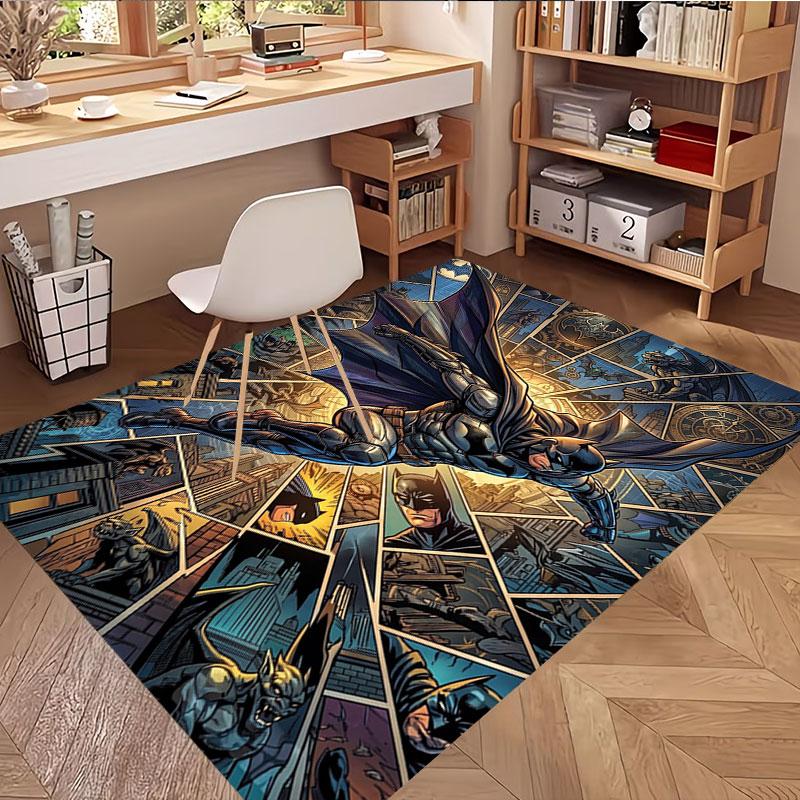 Batman Print Rug, Washable Floor Carpet, For Entryway Dorm Laundry Room Office Study, Home Decor Birthday Christmas Gift