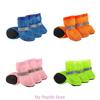 4PCS Dog Outdoor Dog Foot Protectors AntiSlip Pet Hot Weather Shoes Running Shoes Reflective Small Dog Mesh Shoes