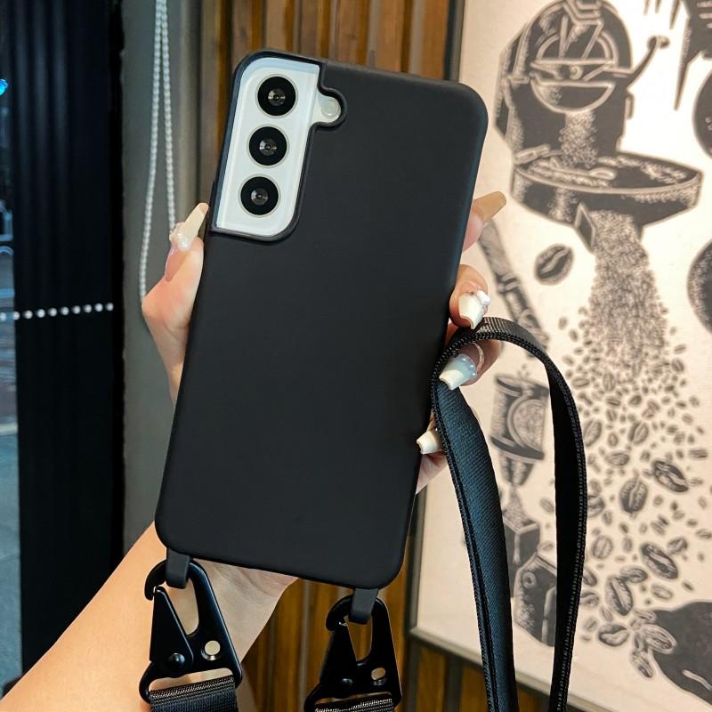Чехол-ремешок для Samsung Galaxy A55 A15 A25 A35 A05S S24 Ultra S21 S23 FE S22 Plus Наплечный Crossbody Шнурок на шею Силиконовый чехол