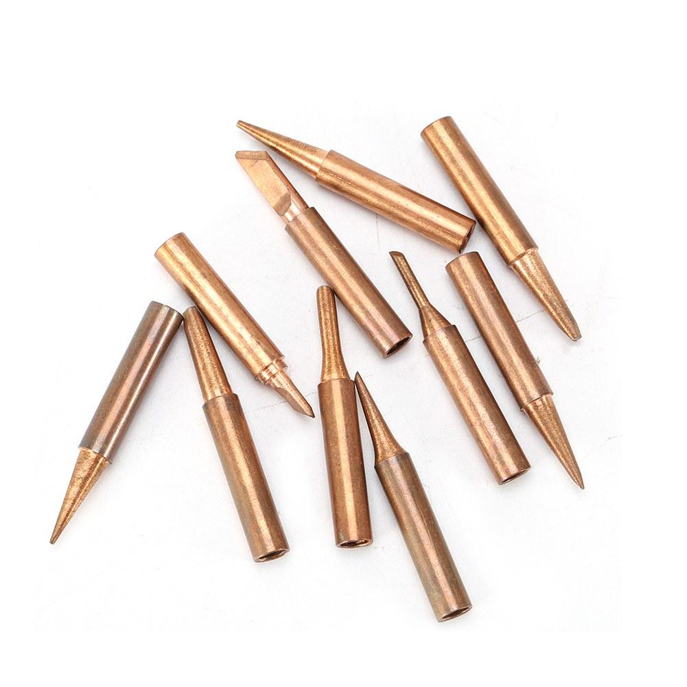 10 шт. бесплатные медные 900MT железные паяльные жала для паяльных станций 936, 937, 938, 969, 8586