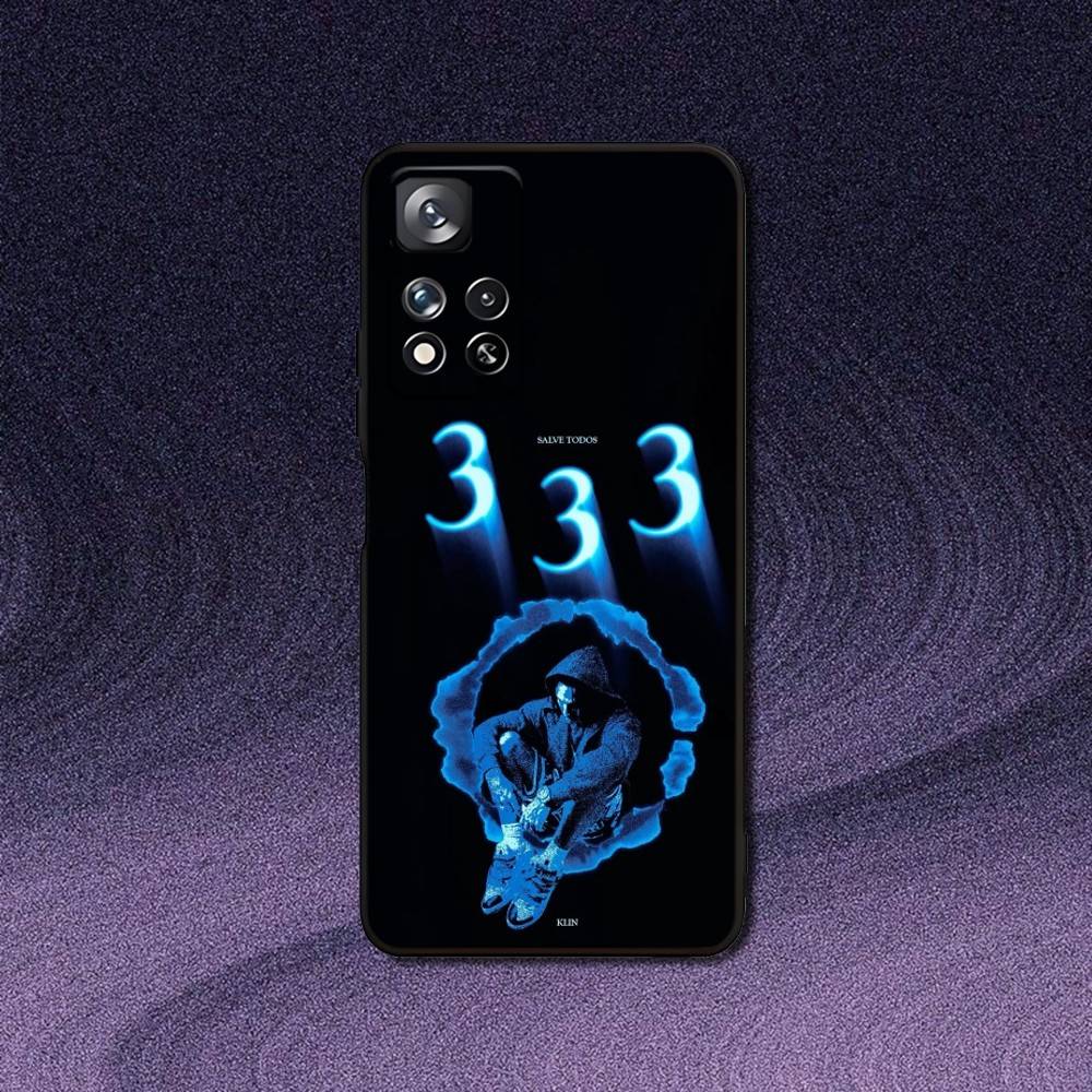 M-Matue 333 Rapper Phone Case For Samsung S 25,24,23,22,30,21,10,9,Ultra,Plus,Lite,FE,4,5G Black Soft Case