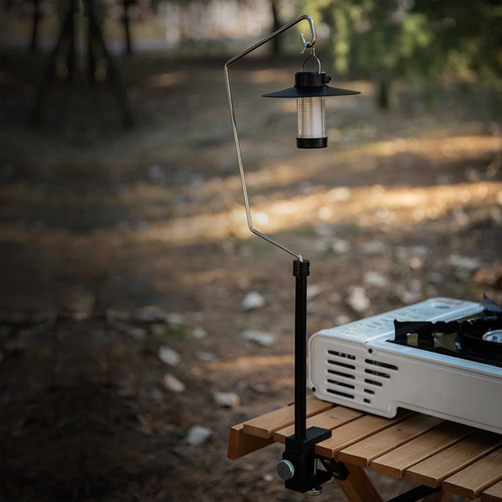 Держатель для кемпингового фонаря из алюминиевого сплава, переносной кронштейн для лампы, многофункциональный настольный фонарь IGT, вешалка для уличного барбекю в саду