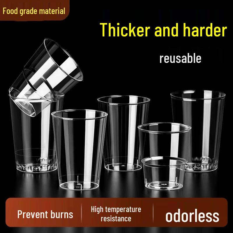 Disposable Crystal Clear Plastic Cups for Commercial and Household Use