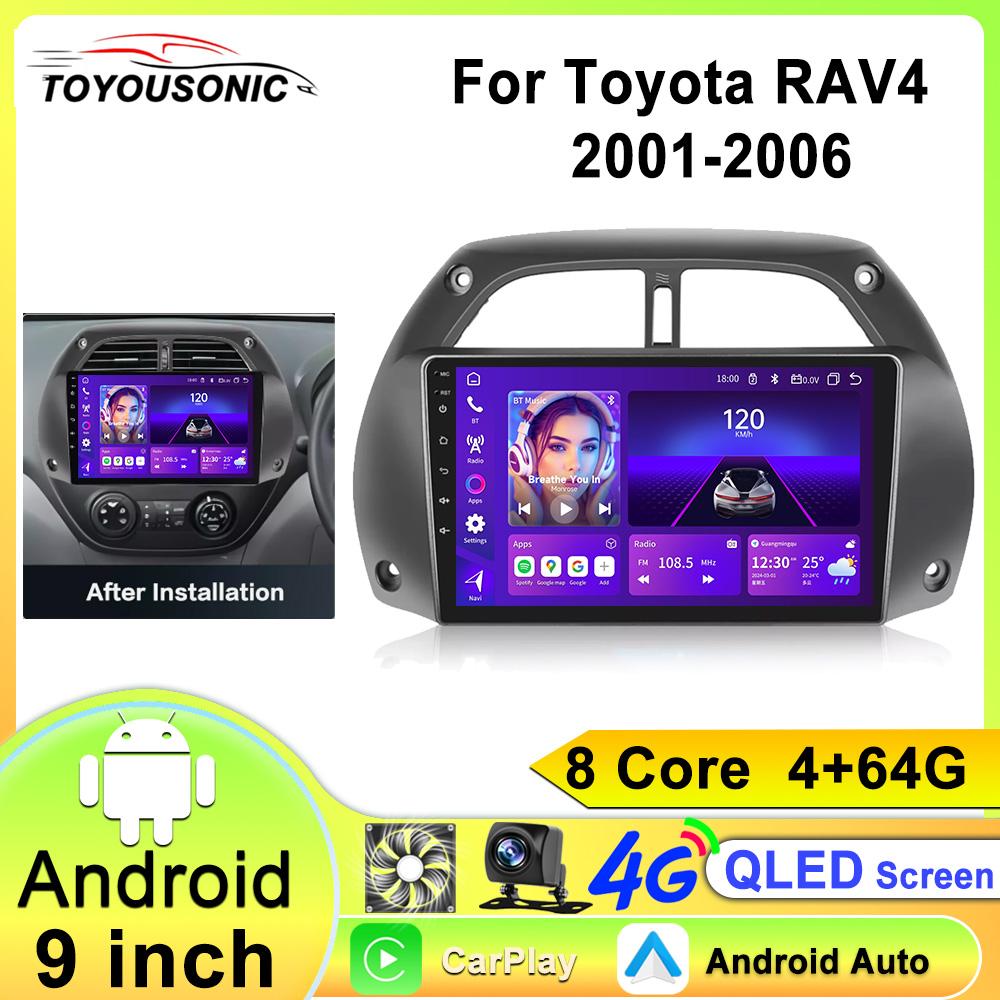 2Din Car Radio Multimedia Video Player For Toyota RAV4 RAV 4 2001-2006 Navigation GPS Head Unit Carplay Android 12