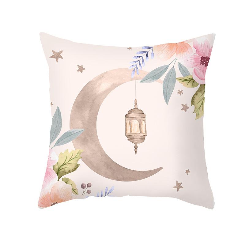 New Moon Pillow Case Peach Skin Printed Home Fabric Living Room Sofa Cushion Cover Bedroom Pillow Cover