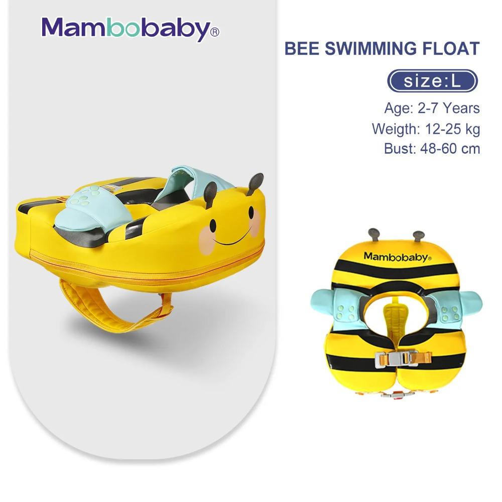 Baby Float With Crotch Strap  Inflation-free Solid Core Mambobaby Kid Swimming Ring Have Sunshade 0-7 Yeas Old Swim Pool Tube