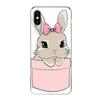 Cute White Baby Rabbits For iPhone 17 Air 16 15 14 Plus 13 Mini 12 11 Pro Max Phone Case 16E 7 Print 8 SE Fundas Cover Soft Coqu