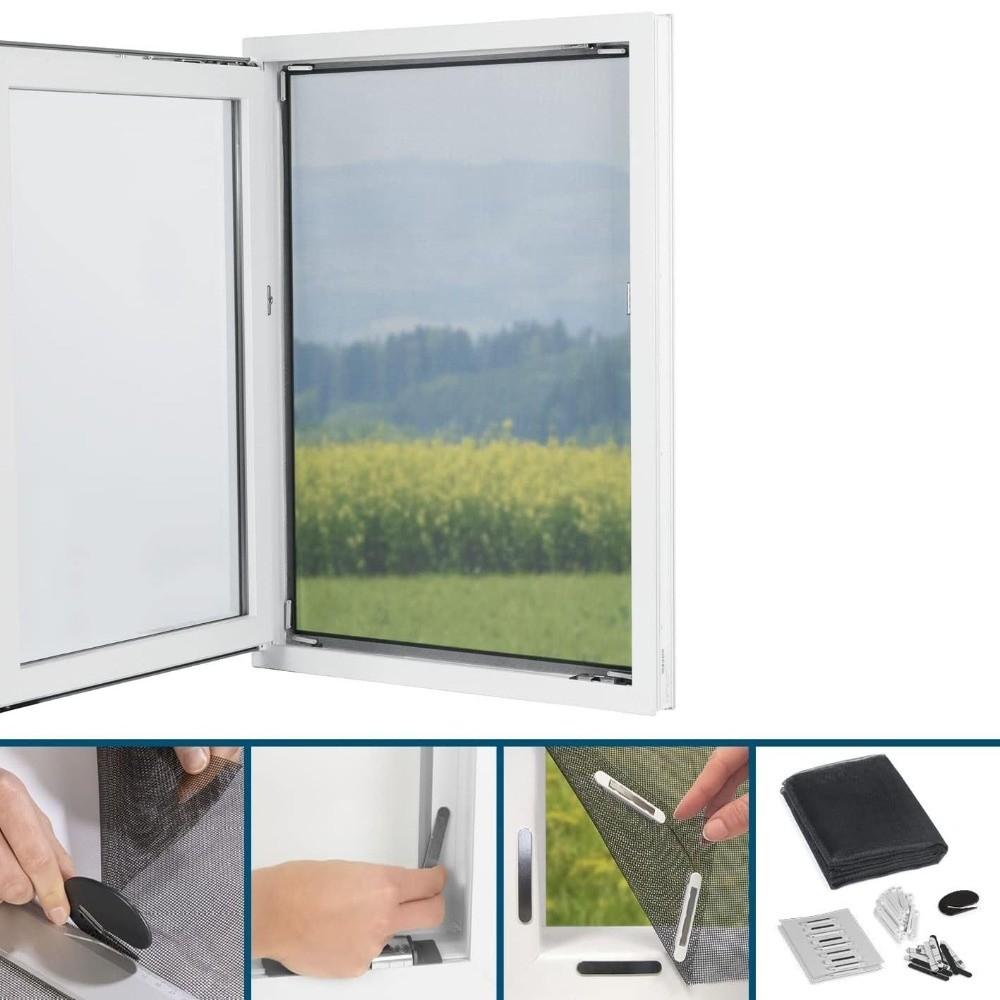 1set Cut And Adjustable Size Magnetic Window Screen Magnetic Mosquito Net Home Windows