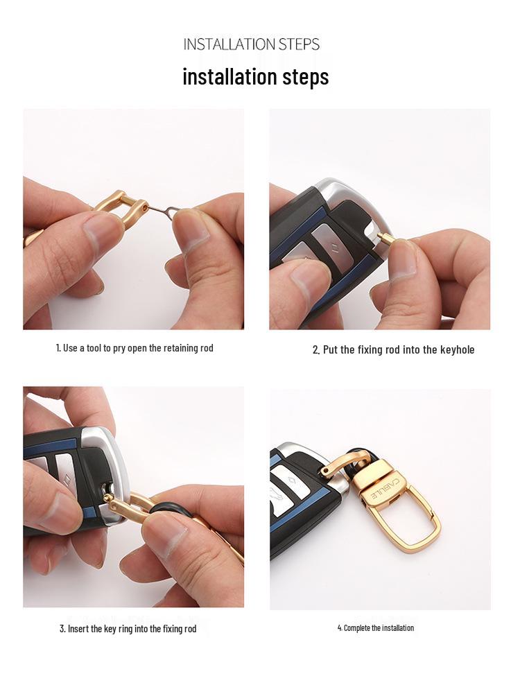 Брелок Cabron Universal из цинкового сплава с маленькой подковообразной пряжкой, идеально подходит для всех сумок для ключей