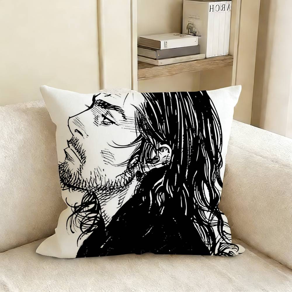 Miyamoto V-Vagabond Musashi Pillow Case Living Room Sofa Cushion Cover Suitable For Home Bedroom Room Decoration