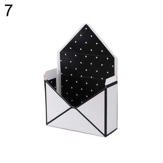 Романтический конверт в полоску, букет цветов, бумажная упаковка, держатель для коробки, подарок флориста