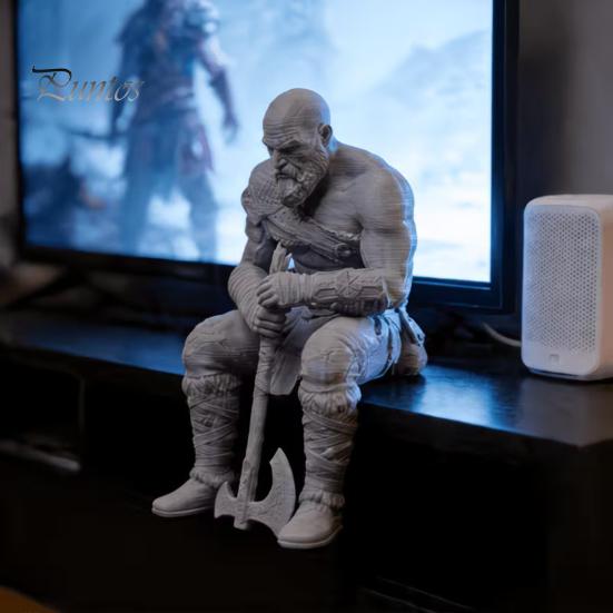 Украшение комнаты 3D-печатная статуя воина, фигурка скандинавской мифологии с декоративным оружием, коллекционный предмет для дома, офиса, игр