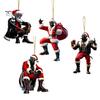 4 шт. Санта-Клаус Рождественское украшение 2D Акриловый автомобильный аксессуар Рождественская елка подвесное украшение для праздничного декора