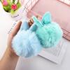 Woman Bag Charms Car Pendant Cute Bag Pendant Bunny Keychain Fur Ball Key Ring Pom Pom Key Chain