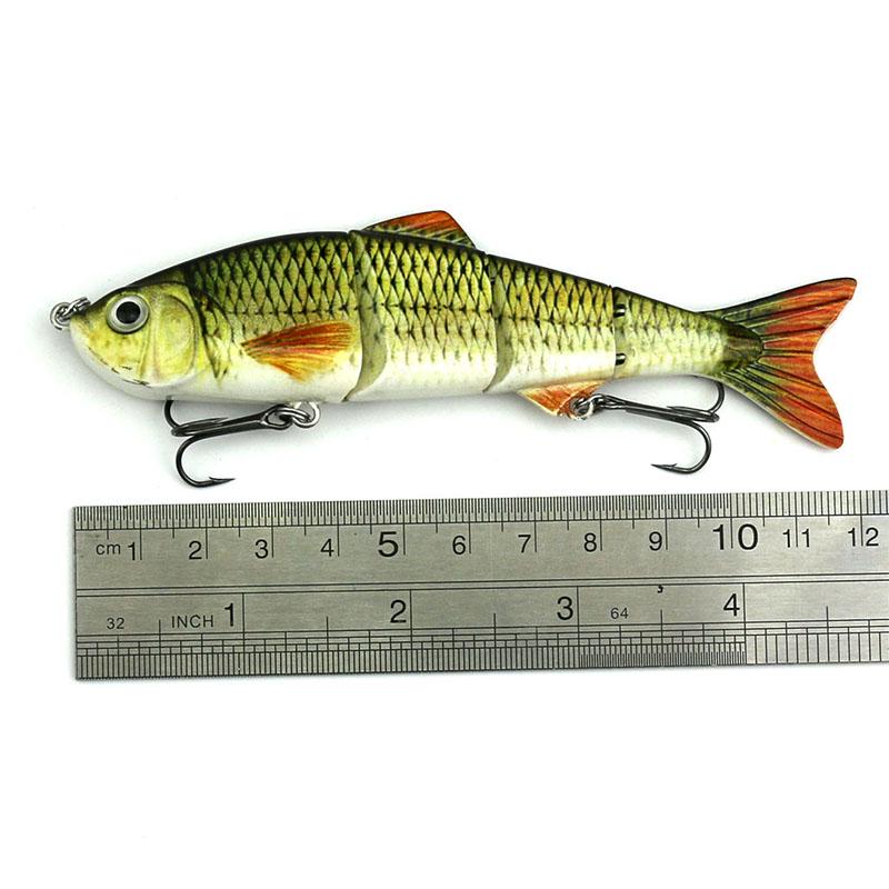 1 шт. многошарнирная приманка для гольяна для форели HENGJIA без губ, 4 секции, бионический воблер, рыболовные снасти