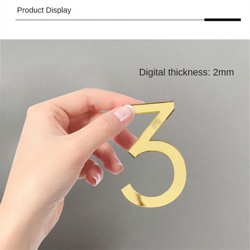 Новые плавающие цифры для дома, креативные современные цифры из цинка, самоклеящиеся дверные знаки, уличные почтовые ящики, номера для декора квартиры