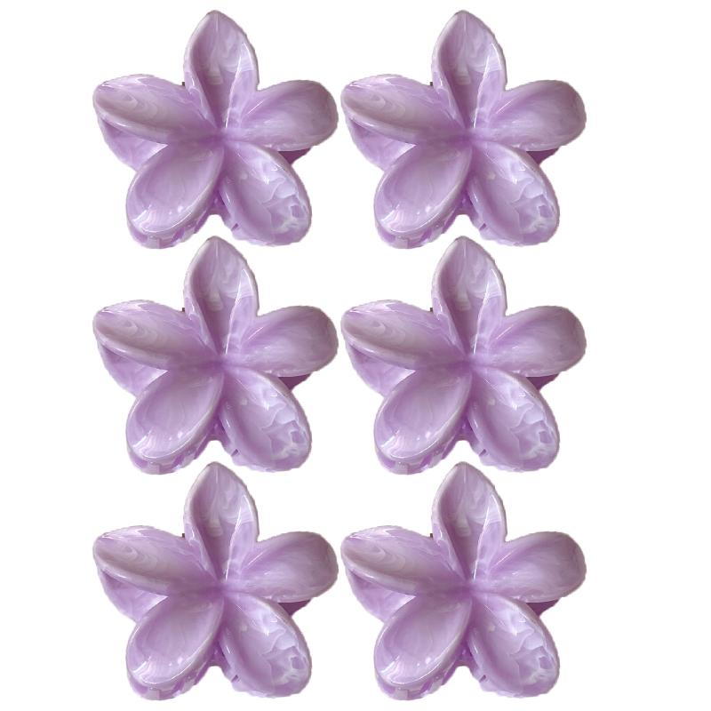 Gradient Frangipani Hair Clip Female Versatile Sweet Resort Fairy Shark Clip Vintage Hair Accessories