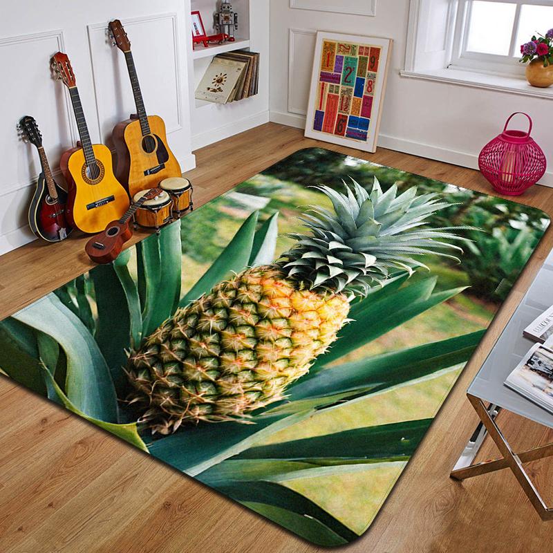 P-Pineapple Printed Carpet Fashion Yoga Mat Non-Slip Carpet Bedroom Decoration Outdoor Carpet Bedroom Birthday Gift