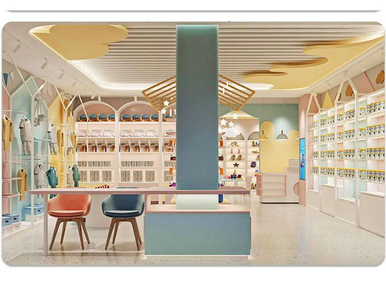 Steel-Wood Display Rack for Stationery, Baby & Maternity Items, Bags, Cosmetics, Clothing, and Toys