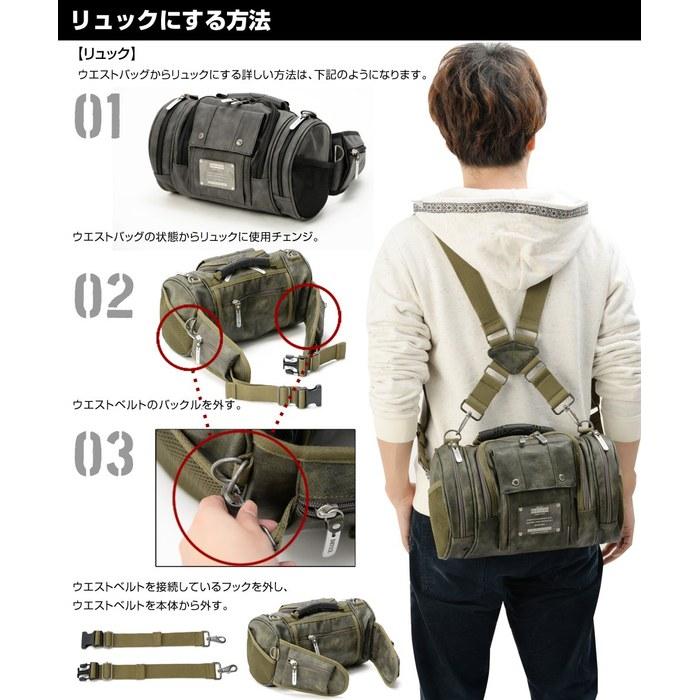[Debaisu] Shoulder Bag Backpack Body Bag Waist Bag DWG50088 Black