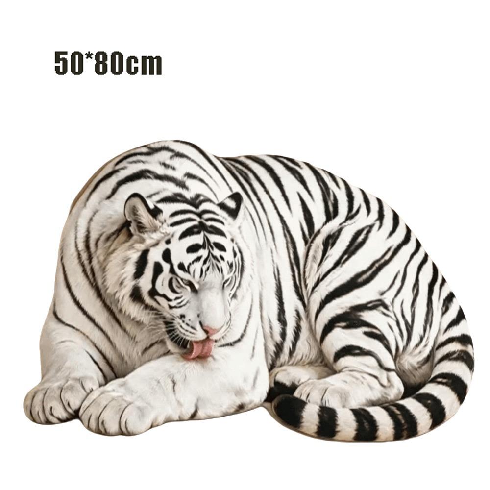 Imitation Cashmere Tiger Floor Mat 3D Special-shaped Animal Shape Mat Bedroom Door Mat Home Decor
