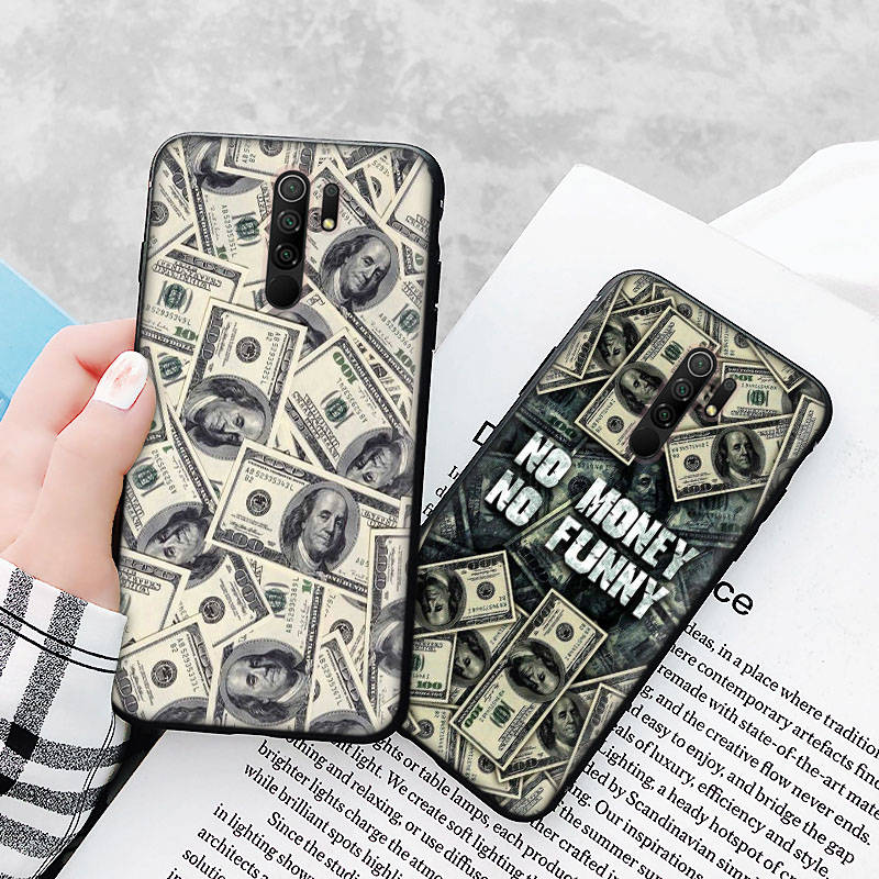 Черный чехол для Xiaomi Redmi 13C Note 9 iPhone XR 7 8 14 15 11 12 13 X XS Pro Max Samsung A25 S23 S24 FE Ultra Plus Financial Icon