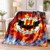 Valencia FC Printed Flannel Blanket Warm Comfort Bed Throw For Indoor Home Decoration