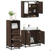 VidaXL Bathroom Furniture Set 3 Pcs Brown Oak, Bathroom Cabinet, Toilet Storage Cabinet, 3301039
