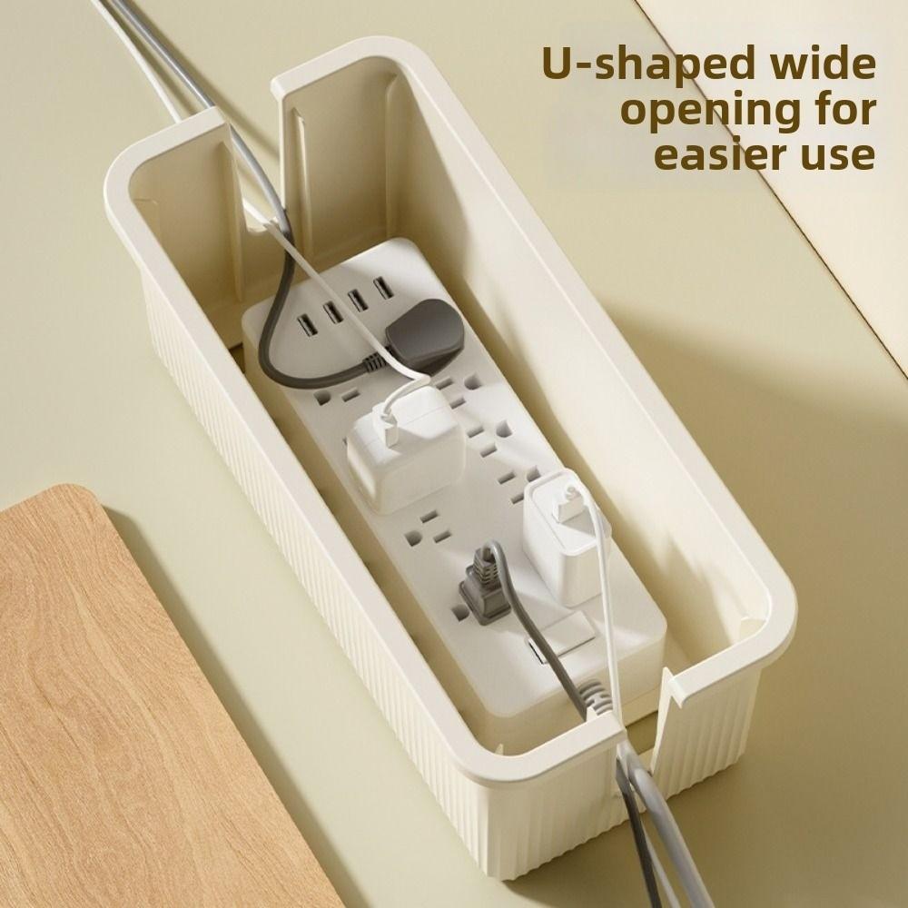 With Lid Cable Storage Box Multi-Functional Power Strip Organizer Socket Storage Box Bedroom