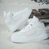 Зимняя теплая белая черная кожаная мужская повседневная обувь женская обувь с высоким берцем на плоской подошве спортивная обувь для скейтборда обувь для мужчин