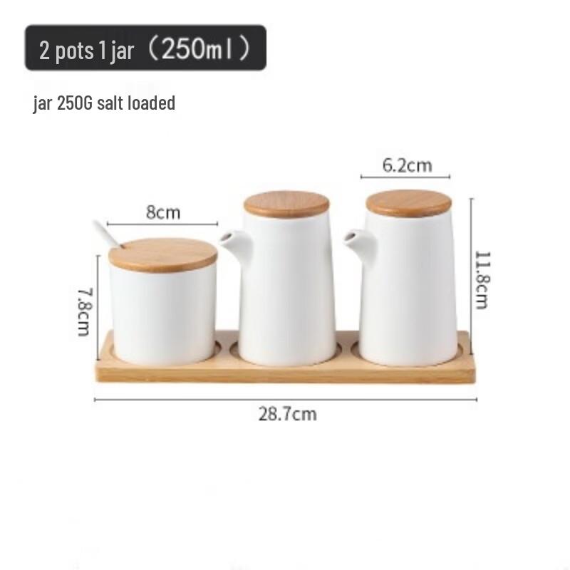 Ceramic Condiment Jar & Pot Set