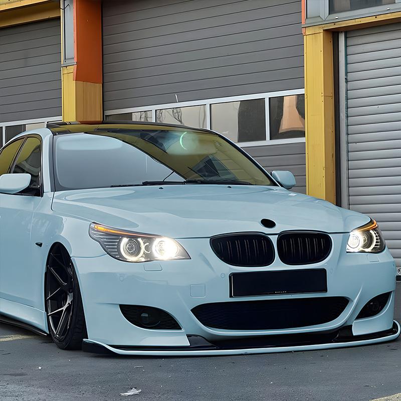 Высококачественный АБС-пластик Для BMW 5 серии E60 E61 2004-2010 Однорядная и Двухрядная Решетка радиатора в стиле "Почки" Передний бампер автомобиля Решетка Глянцевый черный