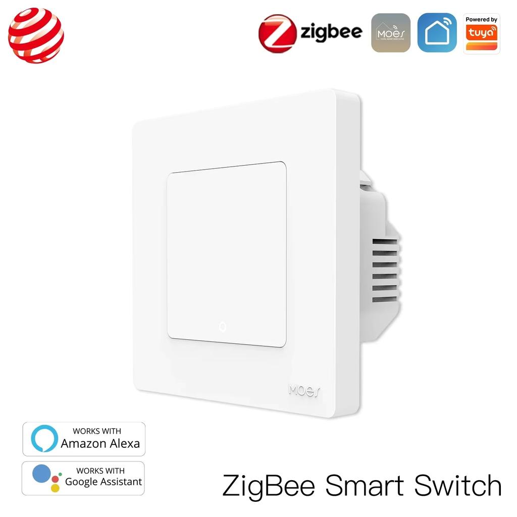 MOES Star Ring Switches ZigBee3.0 Tuya Smart Push Button Light Switch Smart Life APP Remote Control Work Alexa Google Home Voice