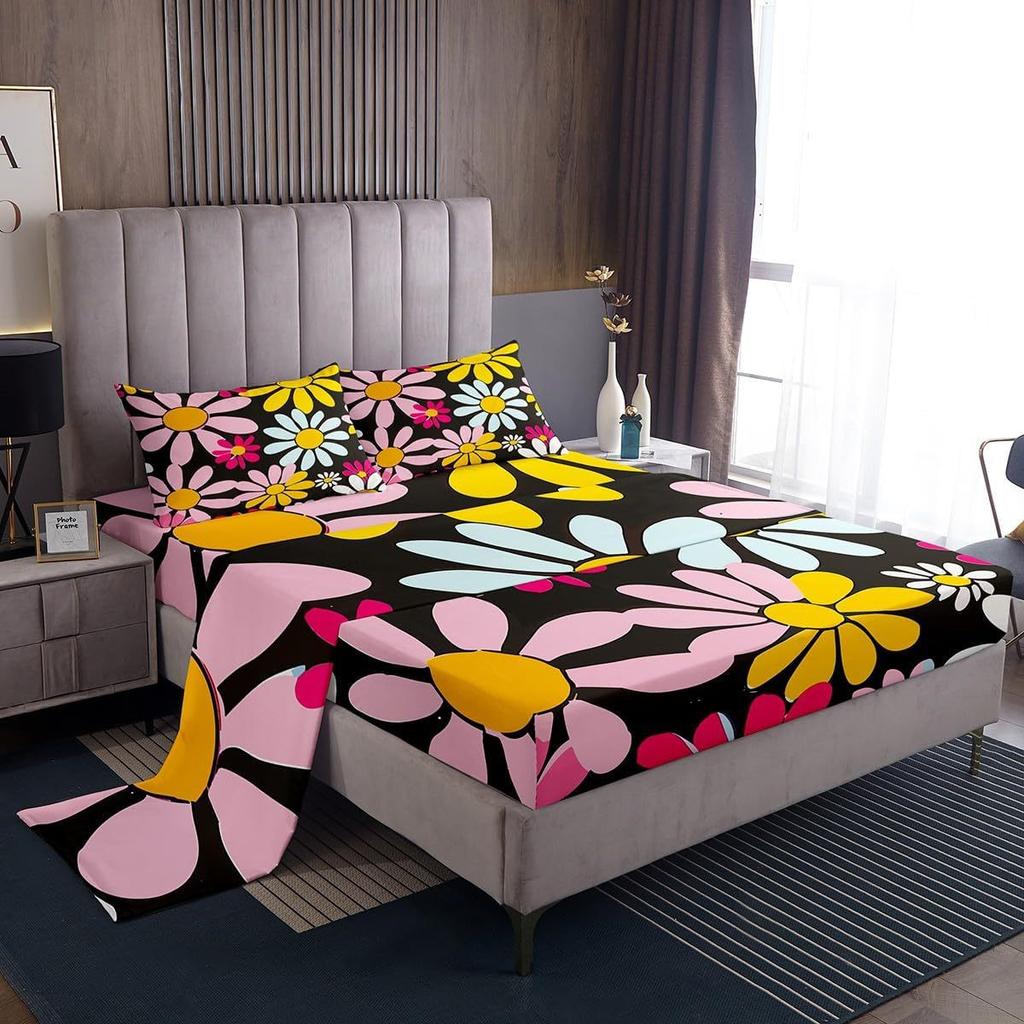 Bohemian Pattern Bed Hat Four-Piece Bedding Set Bedroom Dormitory Bedding Decoration