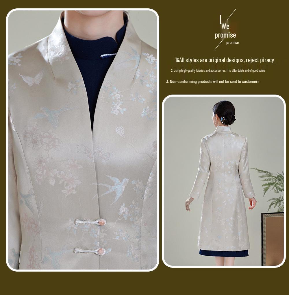 Showguan Tang 2025 Autumn/Winter Retro Chinese Cheongsam Windbreaker Coat
