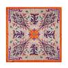 1116 Spring and Summer Flower Printing 71CM Satin Square Scarf Color Cashew Flower Bag Head Scarf Shawl Wholesale