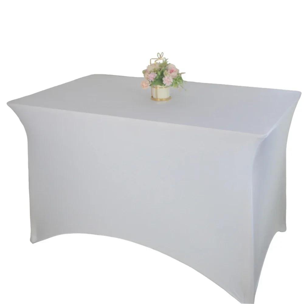 2 Pack 4ft 6ft Black White Spandex Massage Table Cover Wrinkle Free Stretch Fitted Sheet for Wedding Party Christmas Decor