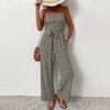 Women's Fashion Floral Jumpsuit Sexy Strapless Jumpsuit