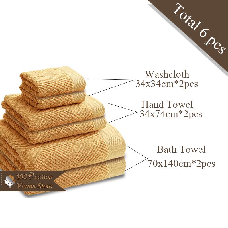 6 Pieces Pure Cotton Bath Towel Set For Adults Soft Geometric Face Towel For Facial Towels Bathroom Set Luxury Washcloth Terry