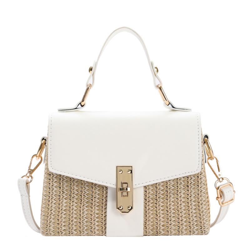 Модная портативная маленькая сумка женская сумка новая модная текстурная сумка-мессенджер летняя соломенная плетеная сумка на плечо тренд