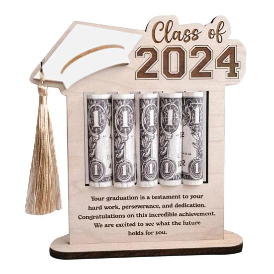 Органайзер для денег на выпускной, держатель для денег, украшение для рабочего стола, стабильный, с гладкими краями, без заусенцев, деревянный орнамент, аксессуары для вечеринок